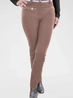 Navigazione Damen Stretchhose in braun - Länge: lang