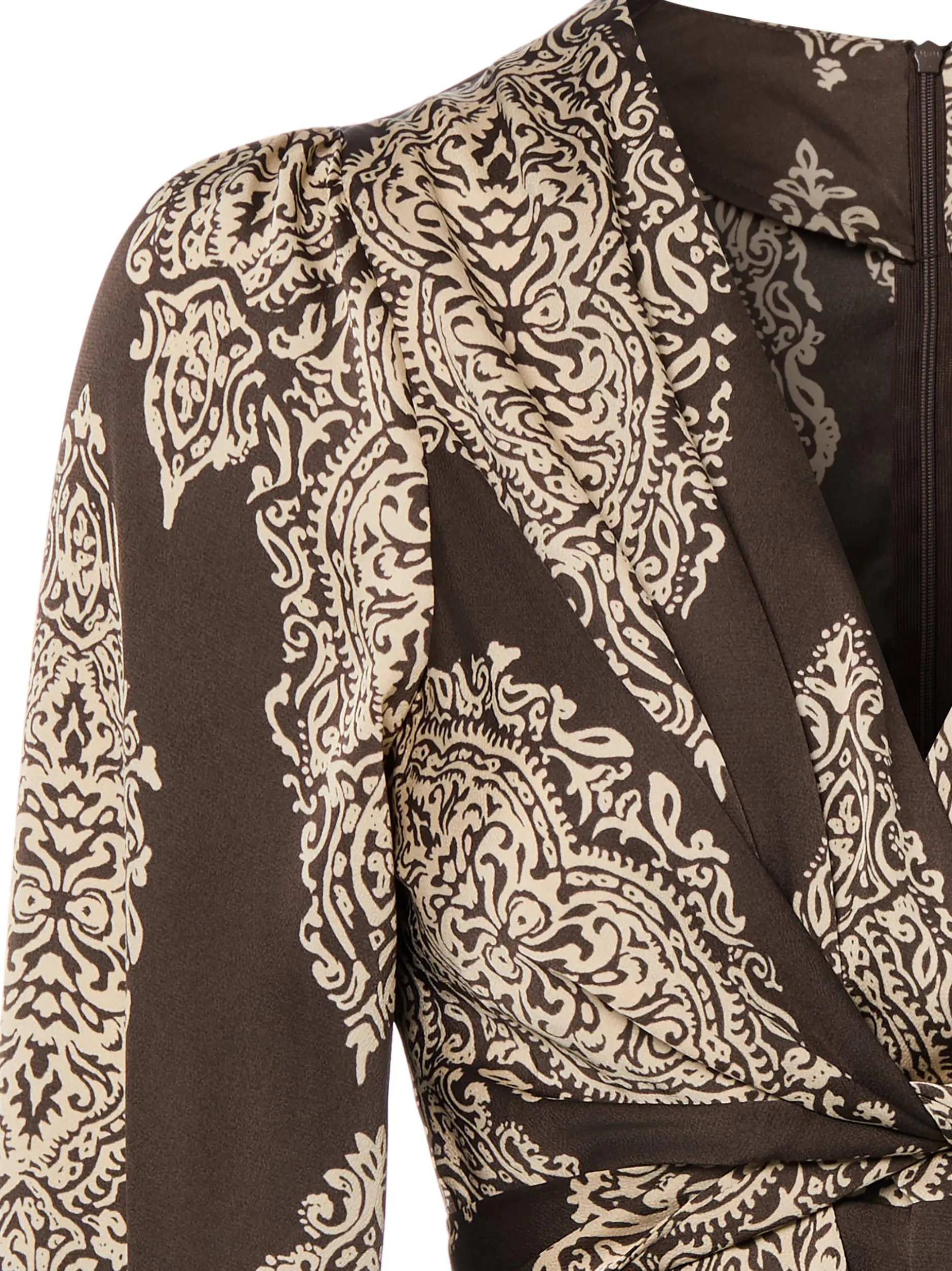 Neo Noir Damen Blusenshirt - Rista Paisley in schoko beige