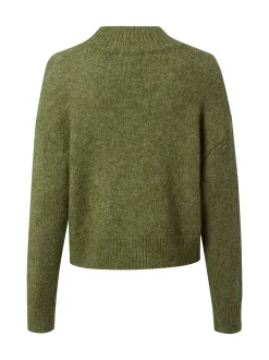 Neo Noir Damen Strickpullover mit Woll-Anteil - Paulina in oliv