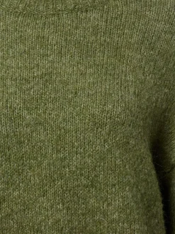 Neo Noir Damen Strickpullover mit Woll-Anteil - Paulina in oliv