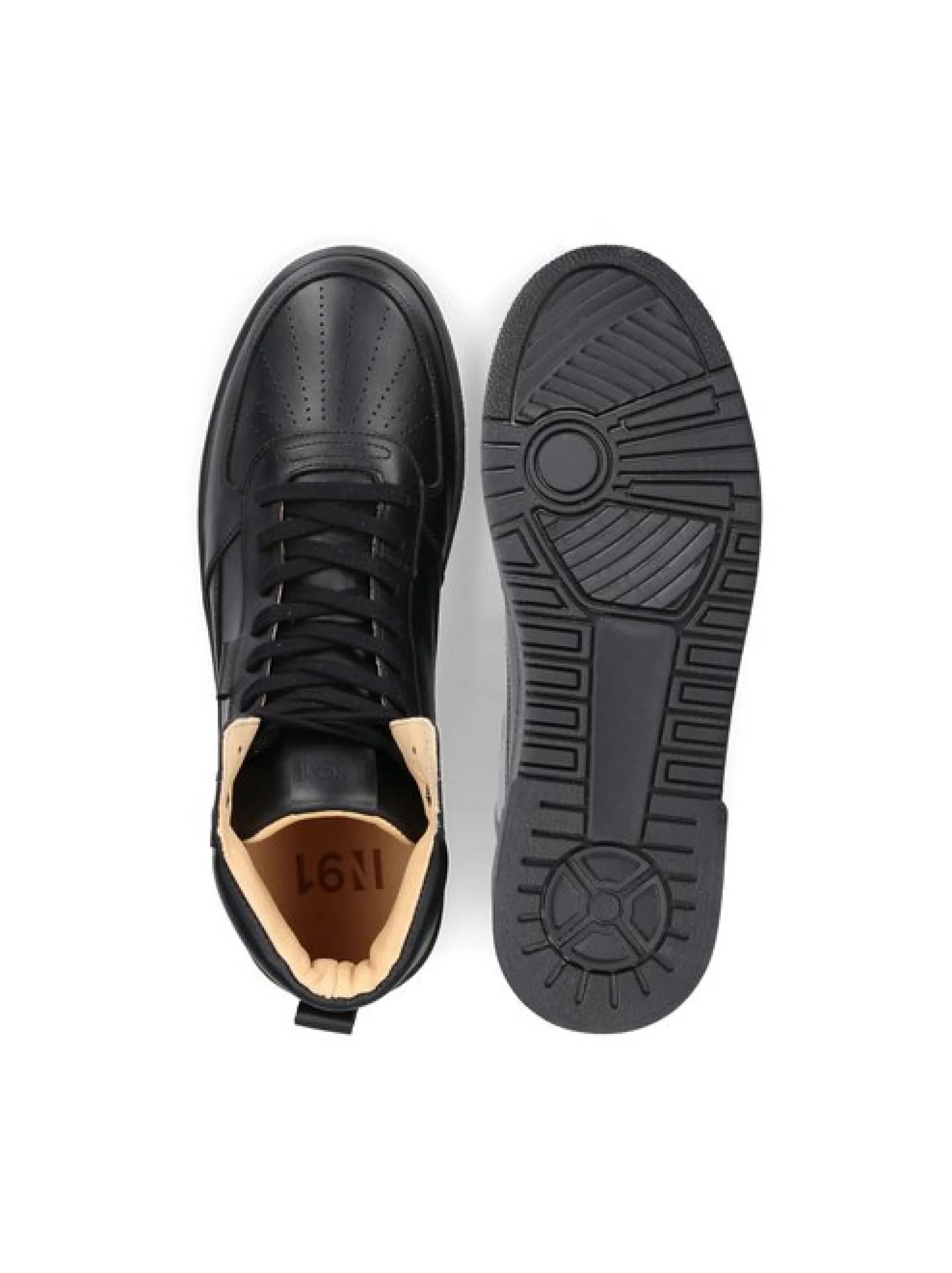 N91 Herren Sneaker – Bball Hi M AB in schwarz
