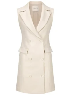 Nicowa Damen Blazerkleid - AWELIA in ecru - Länge: kurz