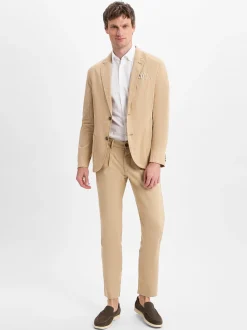Nils Sundström Herren Hose mit Leinenanteil in beige