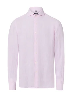 Nils Sundström Herren Leinenhemd in rosa