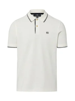 Nils Sundström Herren Poloshirt in weiß - Ärmel: kurzarm