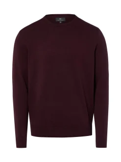 Nils Sundström Herren Strickpullover in aubergine