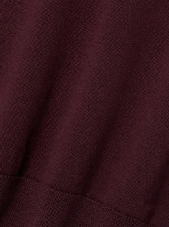Nils Sundström Herren Strickpullover in aubergine