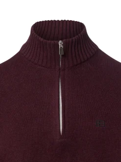 Nils Sundström Herren Strickpullover in bordeaux