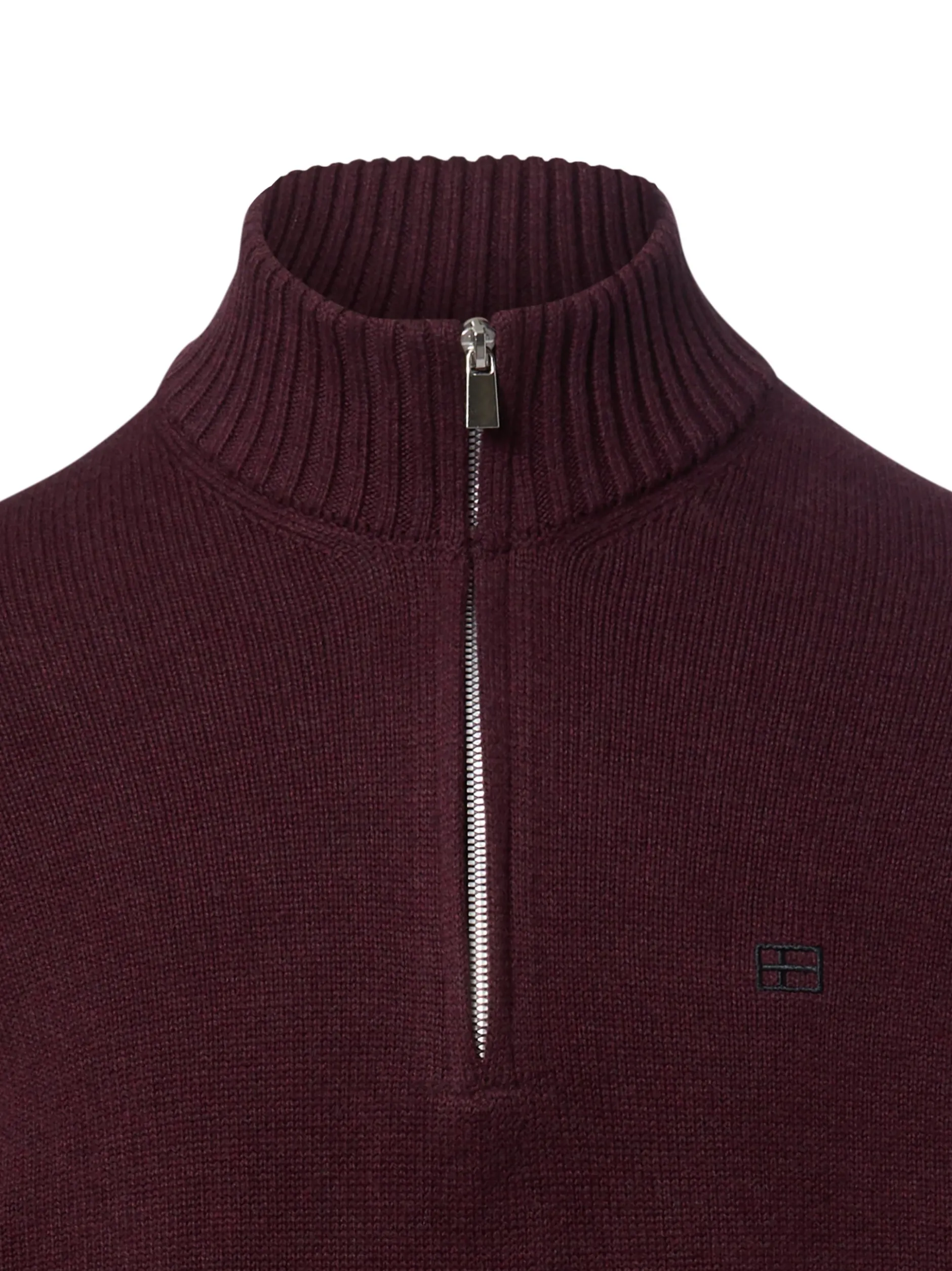 Nils Sundström Herren Strickpullover in bordeaux