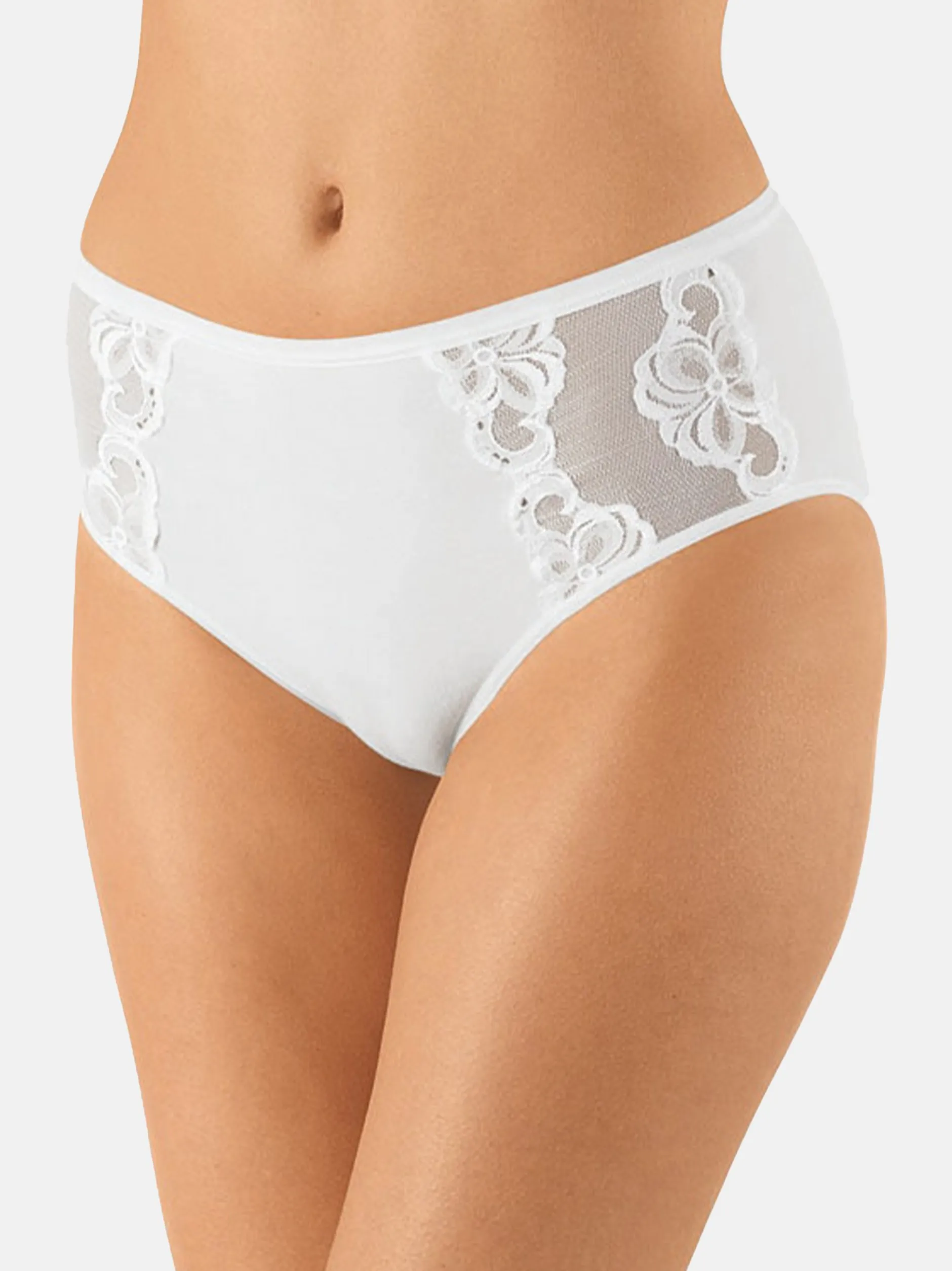 Nina von C. Damen Hüftslip - 5er Pack Basic in weiß