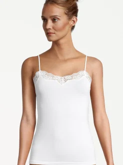 Nina von C. Damen Spaghetti Top - 3er Pack Romance in weiß
