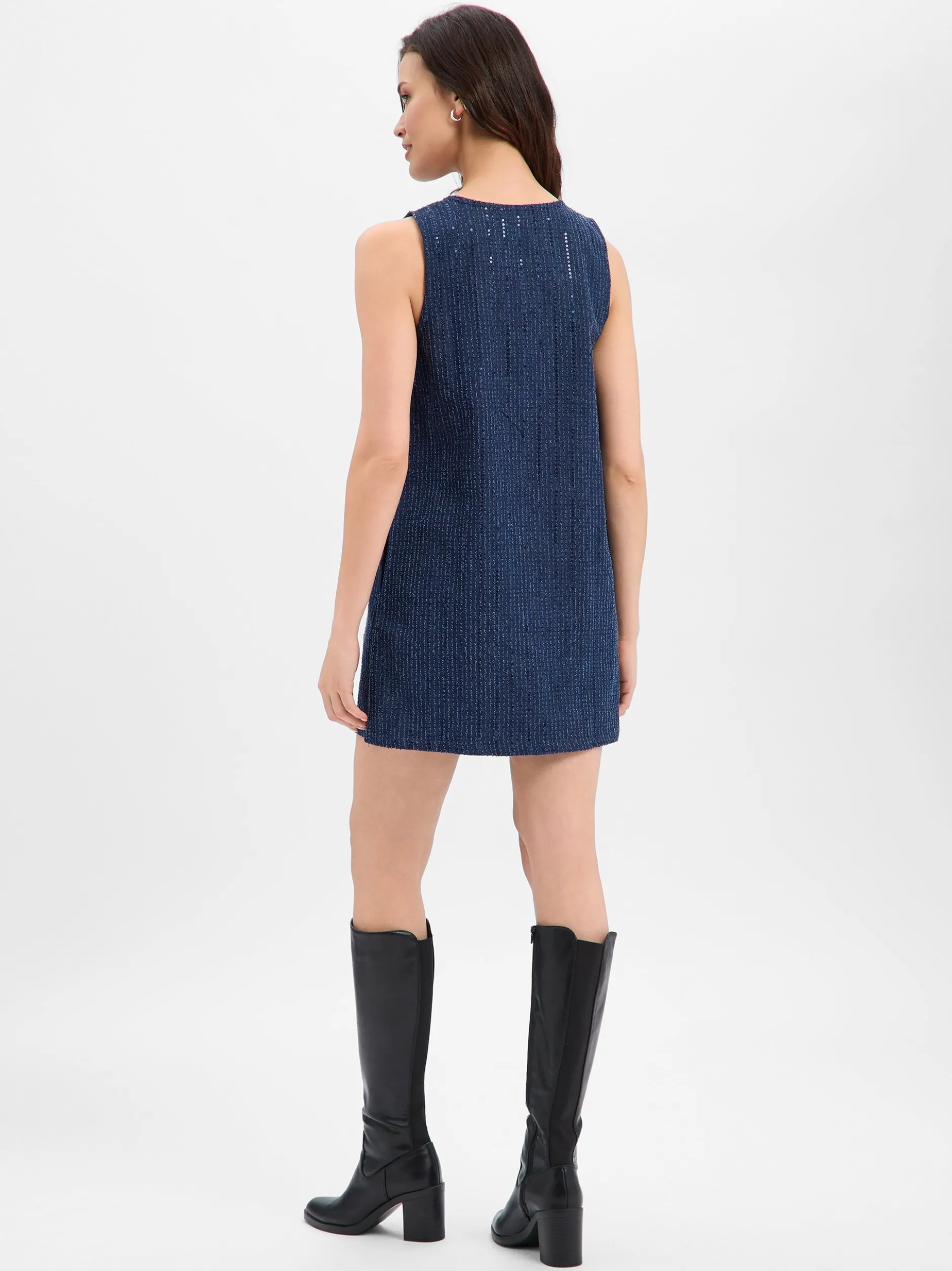 Noisy May Damen Pailletten-Jeanskleid - NMAmalie in denim