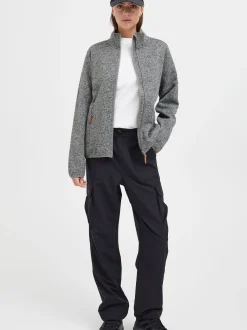 North Bend Damen Fleecejacke - NBSamana in hellgrau