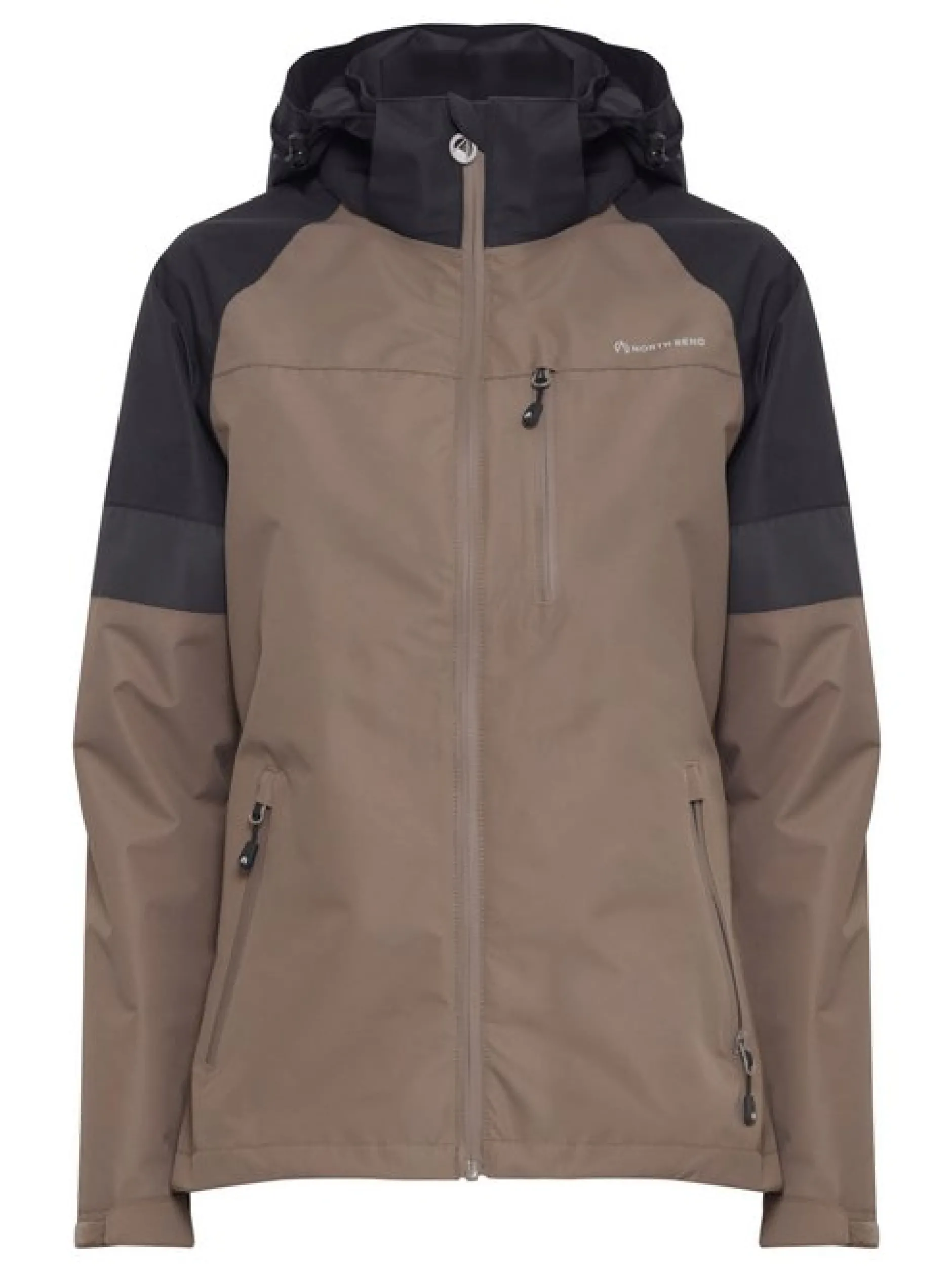 North Bend Damen Kurzjacke - NBToana W W-PRO 10.000 mit wasserdichter Beschichtung in grau