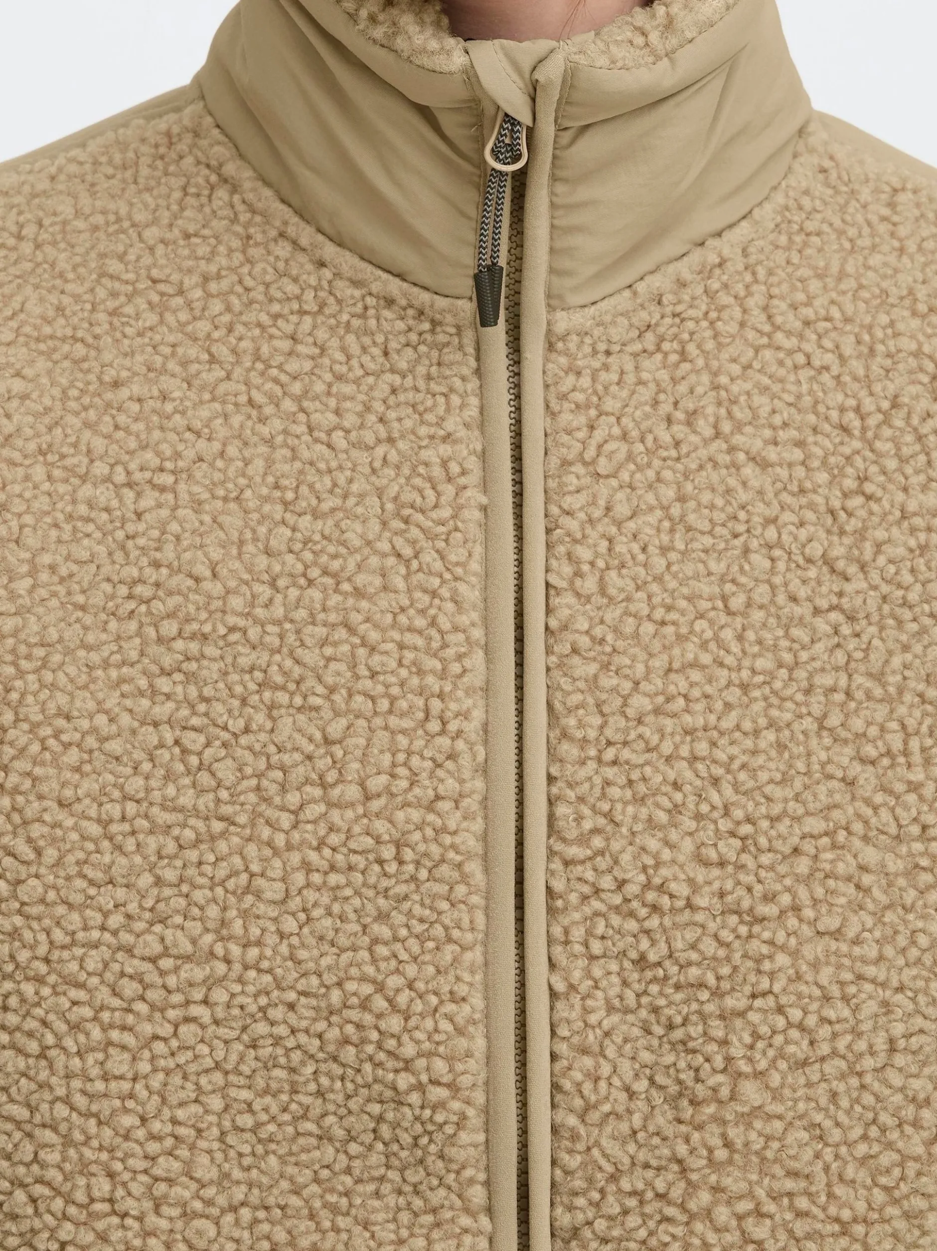 North Bend Damen Plüschjacke - NBGalonne W Teddy Jacket in beige