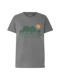 North Bend Damen Rundhalsshirt - NBCash in grau