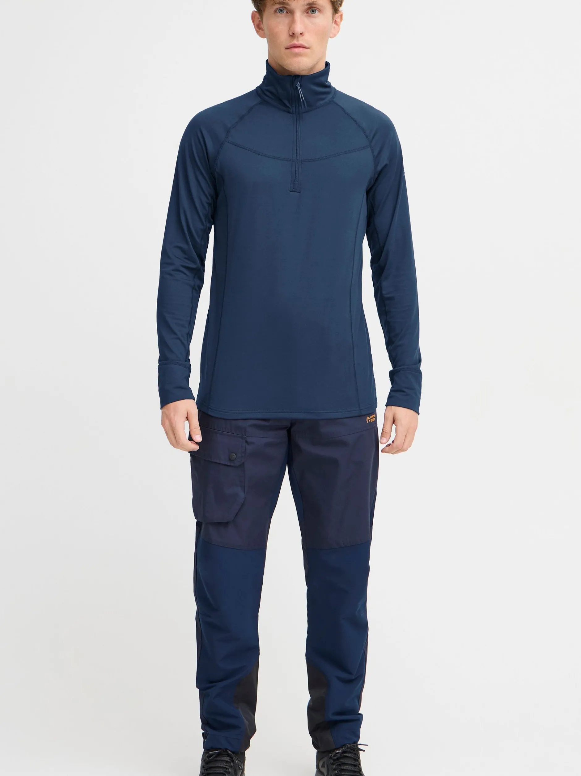 North Bend Herren Langarmshirt - NBBennet in marine