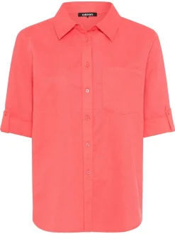 Olsen Damen Bluse in rosa - Ausschnitt: V-Ausschnitt