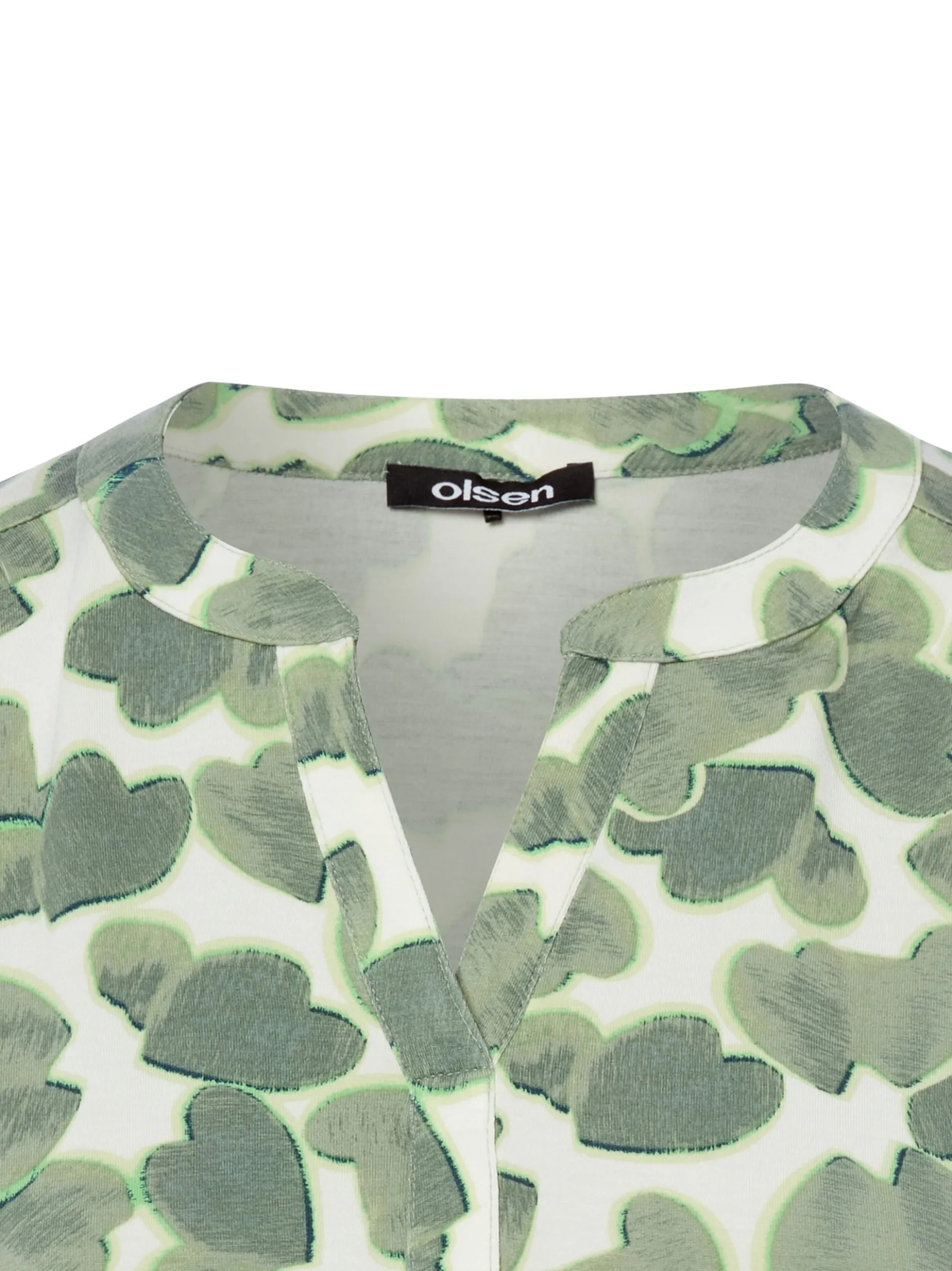 Olsen Damen Langarmshirt - Hannah in schilf weiß
