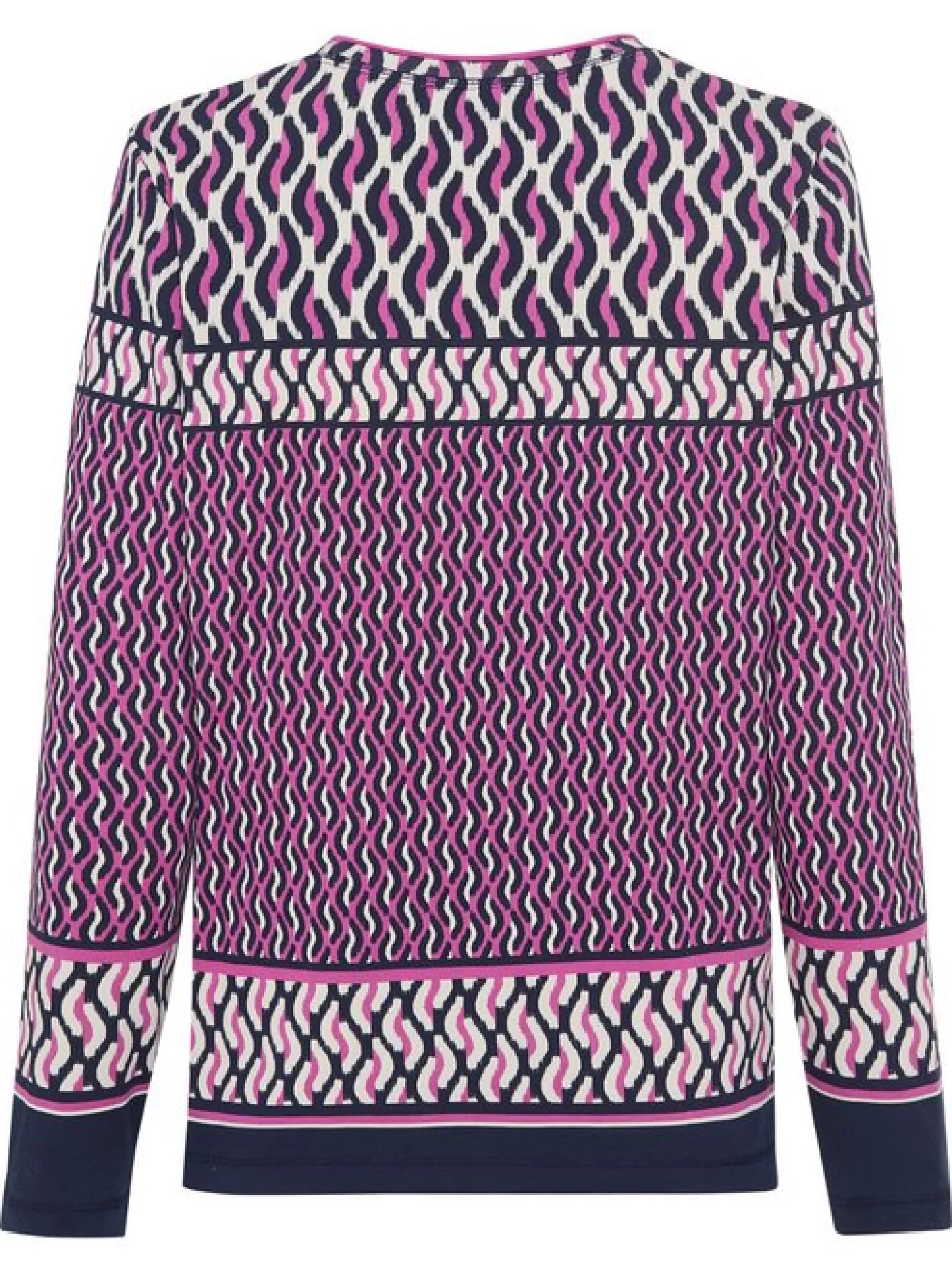 Olsen Damen Langarmshirt in lila - Ausschnitt: Rundhals