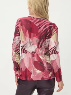 Olsen Damen Langarmshirt in rot - Ausschnitt: Rundhals
