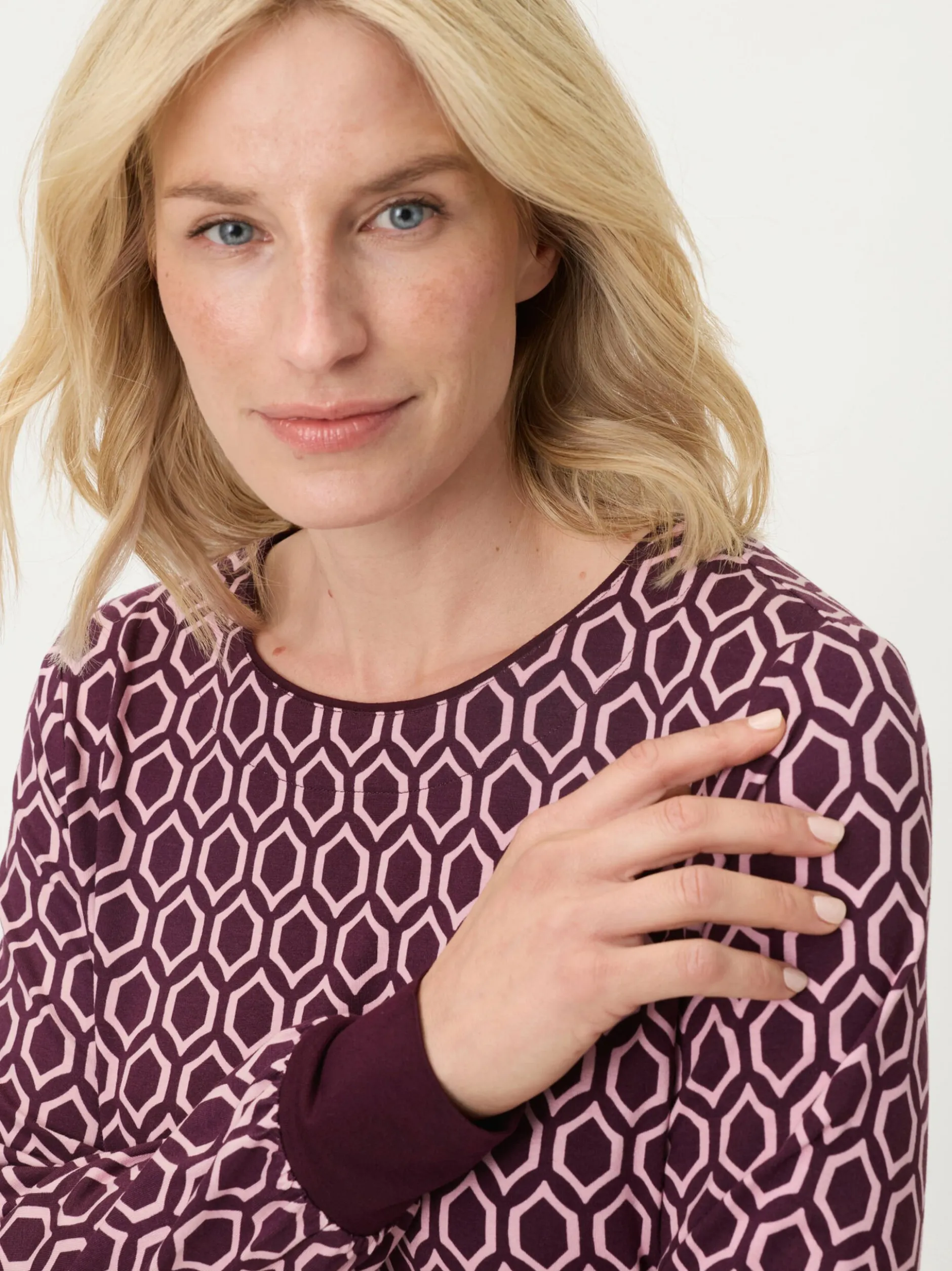 Olsen Damen Langarmshirt in rot - Ausschnitt: Rundhals