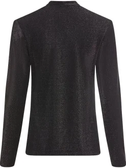 Olsen Damen Langarmshirt in schwarz - Ärmel: kurzarm