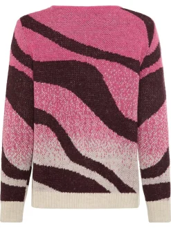 Olsen Damen Pullover in pink - Ausschnitt: Rundhals