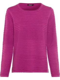Olsen Damen Pullover in pink - Ausschnitt: Rundhals