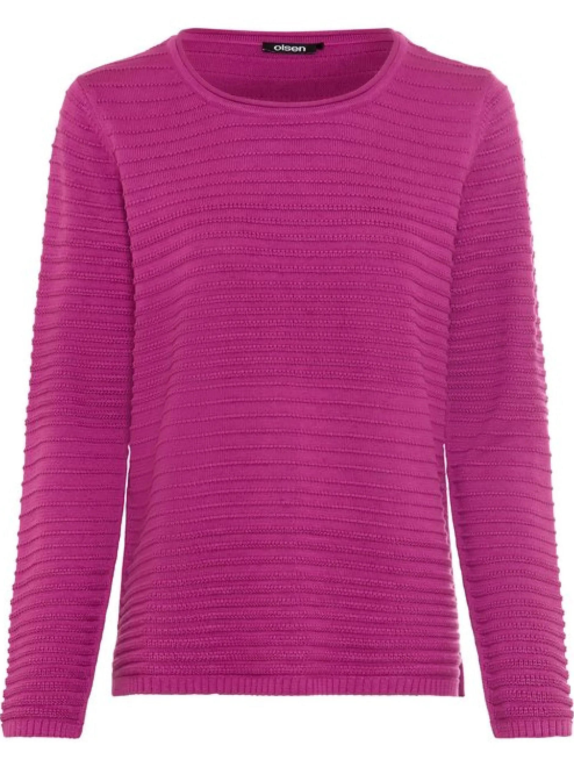 Olsen Damen Pullover in pink - Ausschnitt: Rundhals