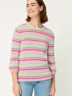 Olsen Damen Strickpullover - Henny in mehrfarbig grün