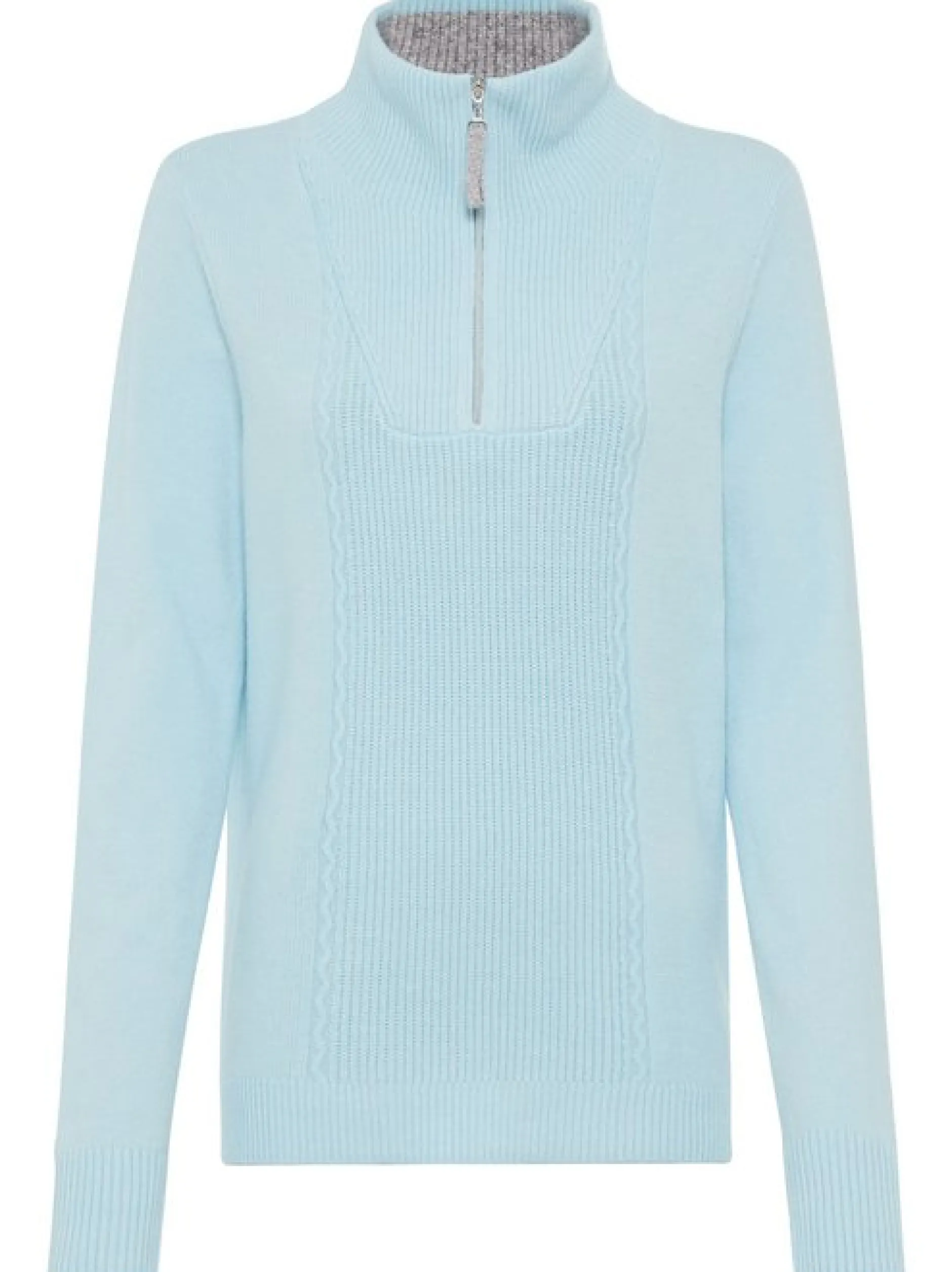 Olsen Damen Strickpullover in blau - Ärmel: langarm
