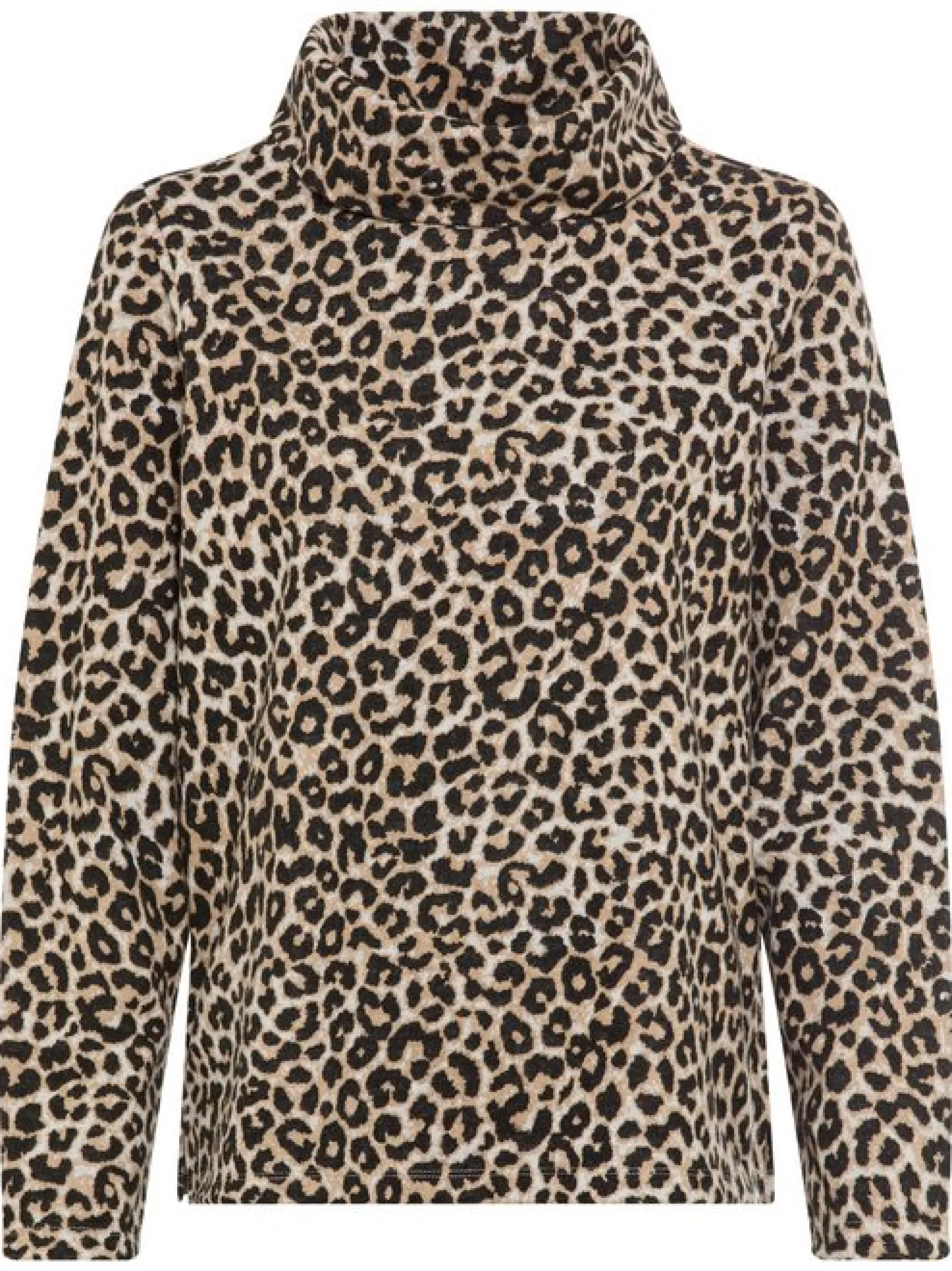 Olsen Damen Sweatshirt in beige schwarz - Ärmel: langarm