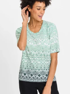 Olsen Damen T-Shirt in mint - Ausschnitt: Rundhals