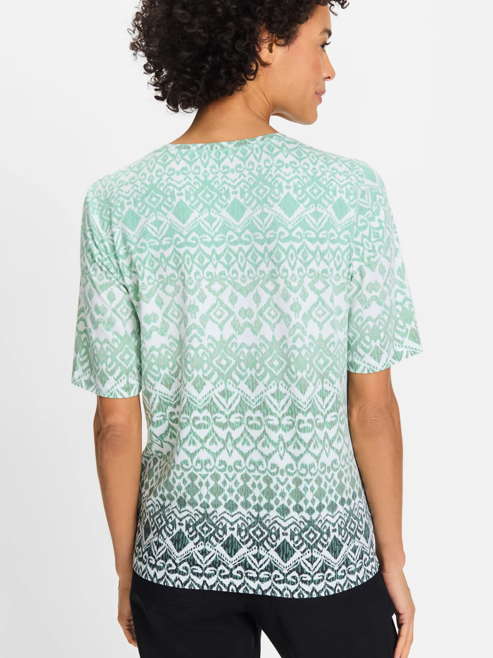 Olsen Damen T-Shirt in mint - Ausschnitt: Rundhals