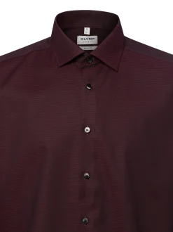 OLYMP Level Five Herren Businesshemd in aubergine