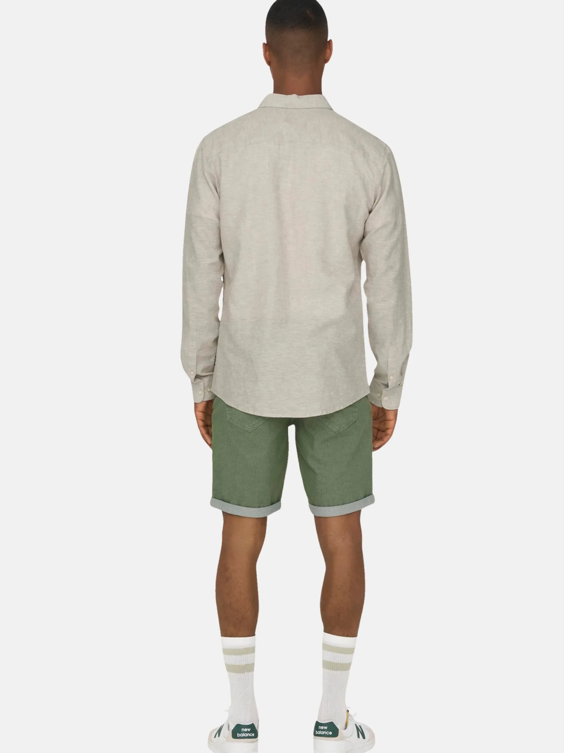 Only&Sons Herren Hemd in grau - Ärmel: langarm