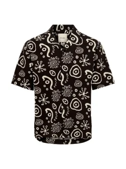 Only&Sons Herren Hemd in schwarz - Ärmel: kurzarm