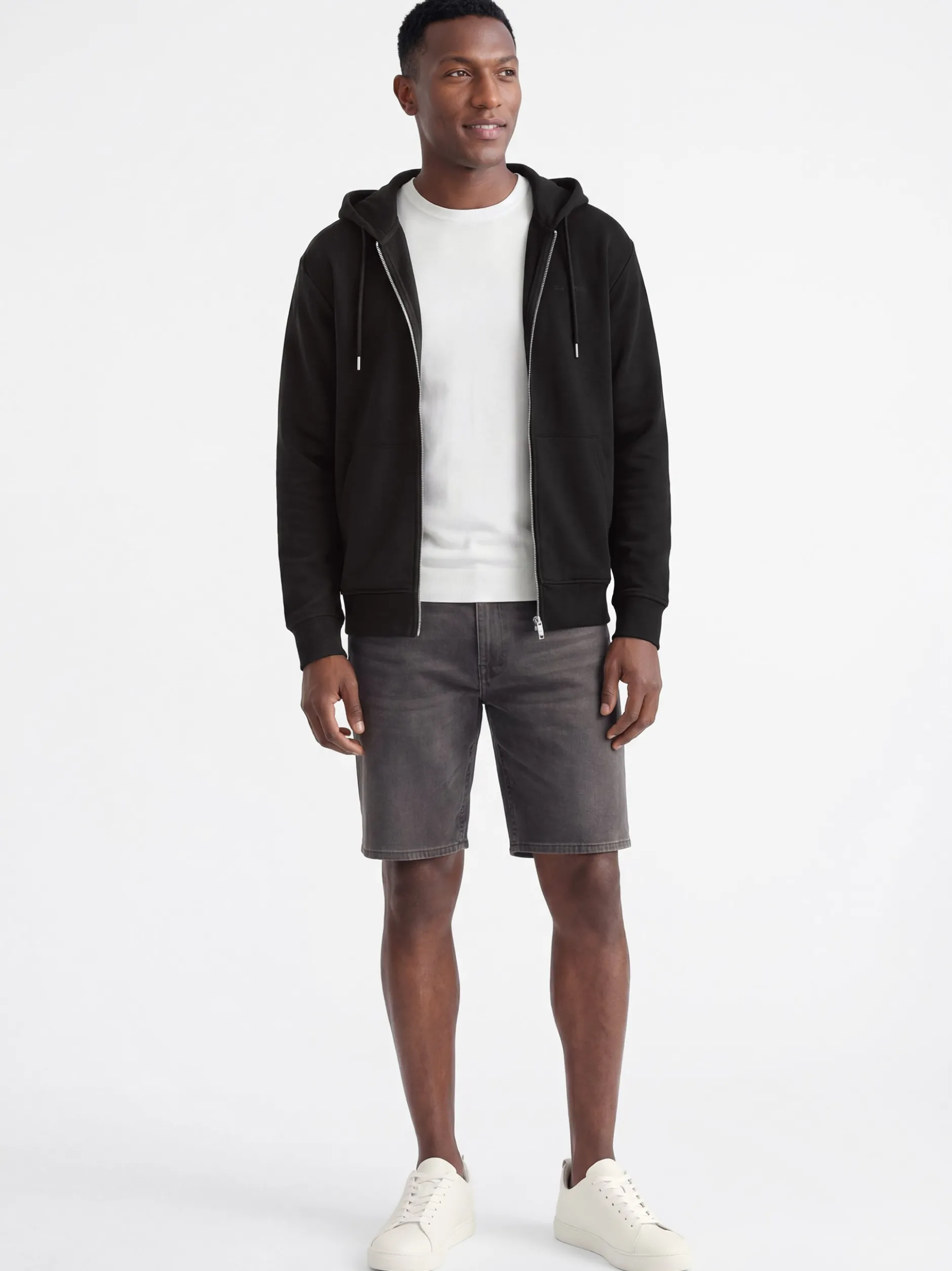 Only&Sons Herren Jeansshorts - ONSweft Box in anthrazit