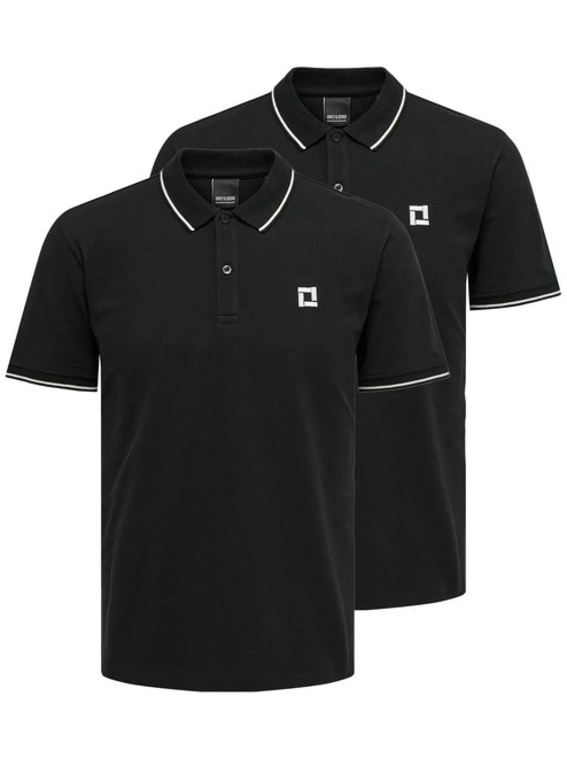 Only&Sons Herren Poloshirt - 2er Pack Onsefletcher in schwarz