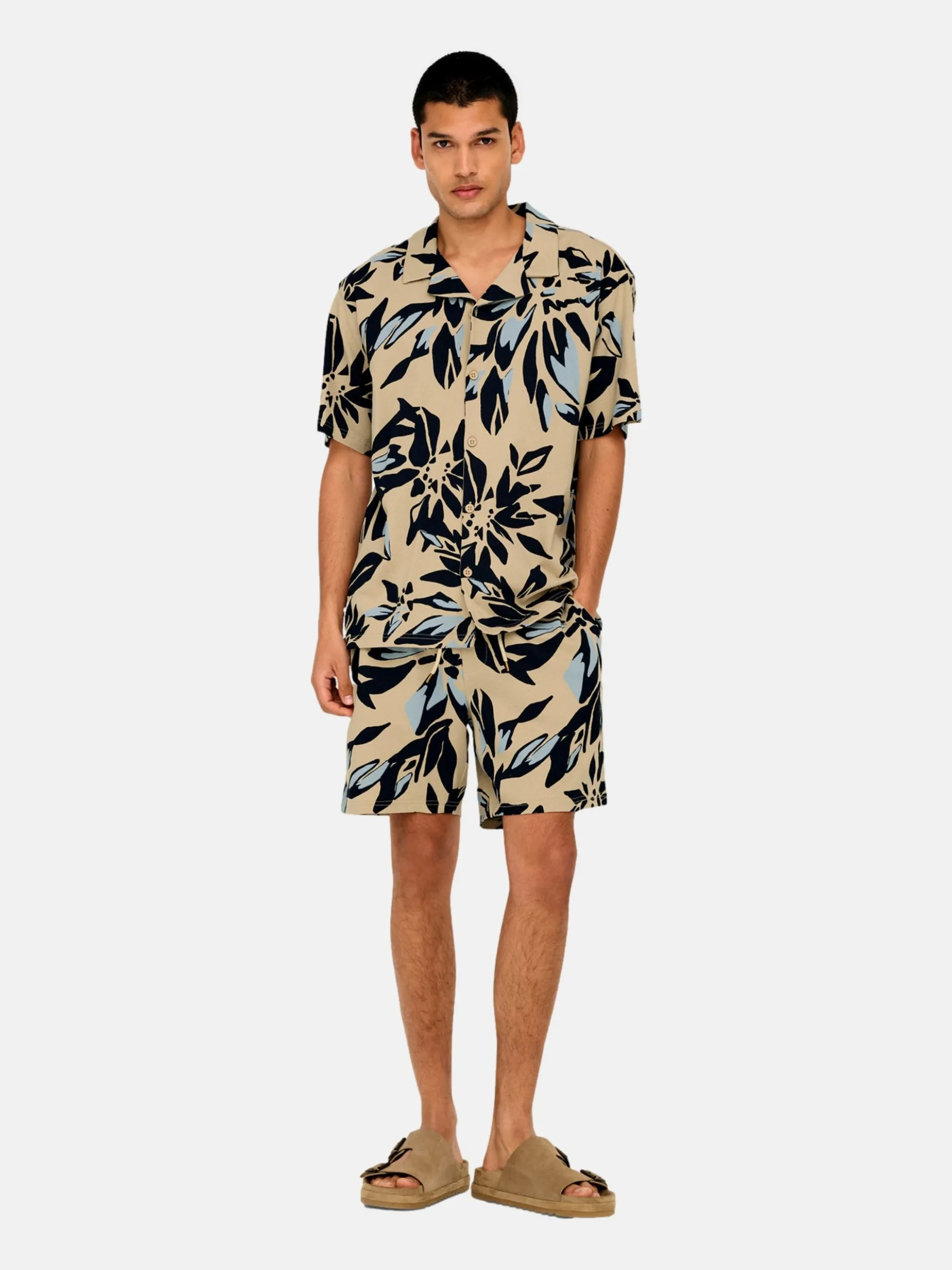 Only&Sons Herren Shorts in beige schwarz
