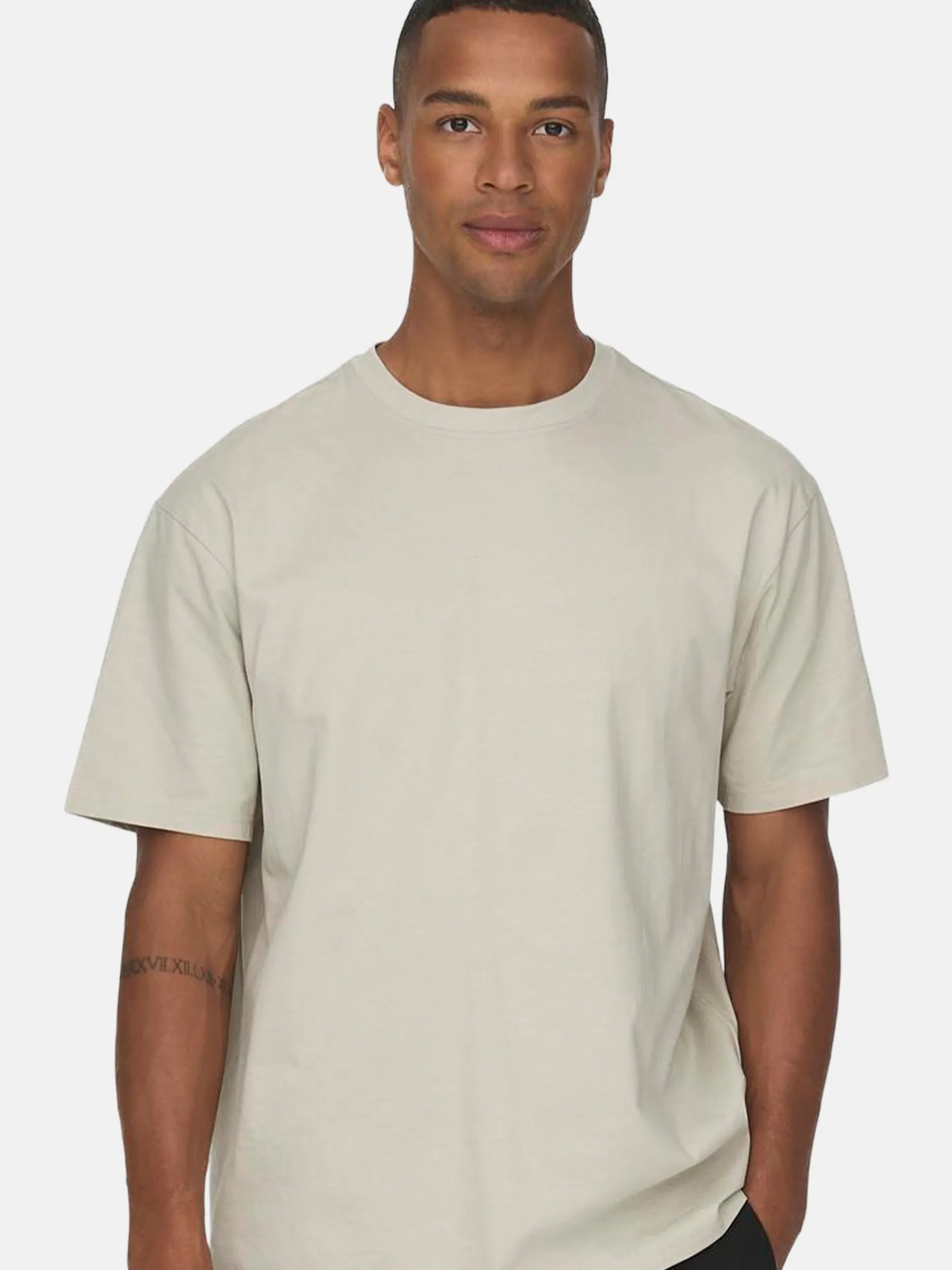 Only&Sons Herren T-Shirt - 3er Pack Onsfred in braun
