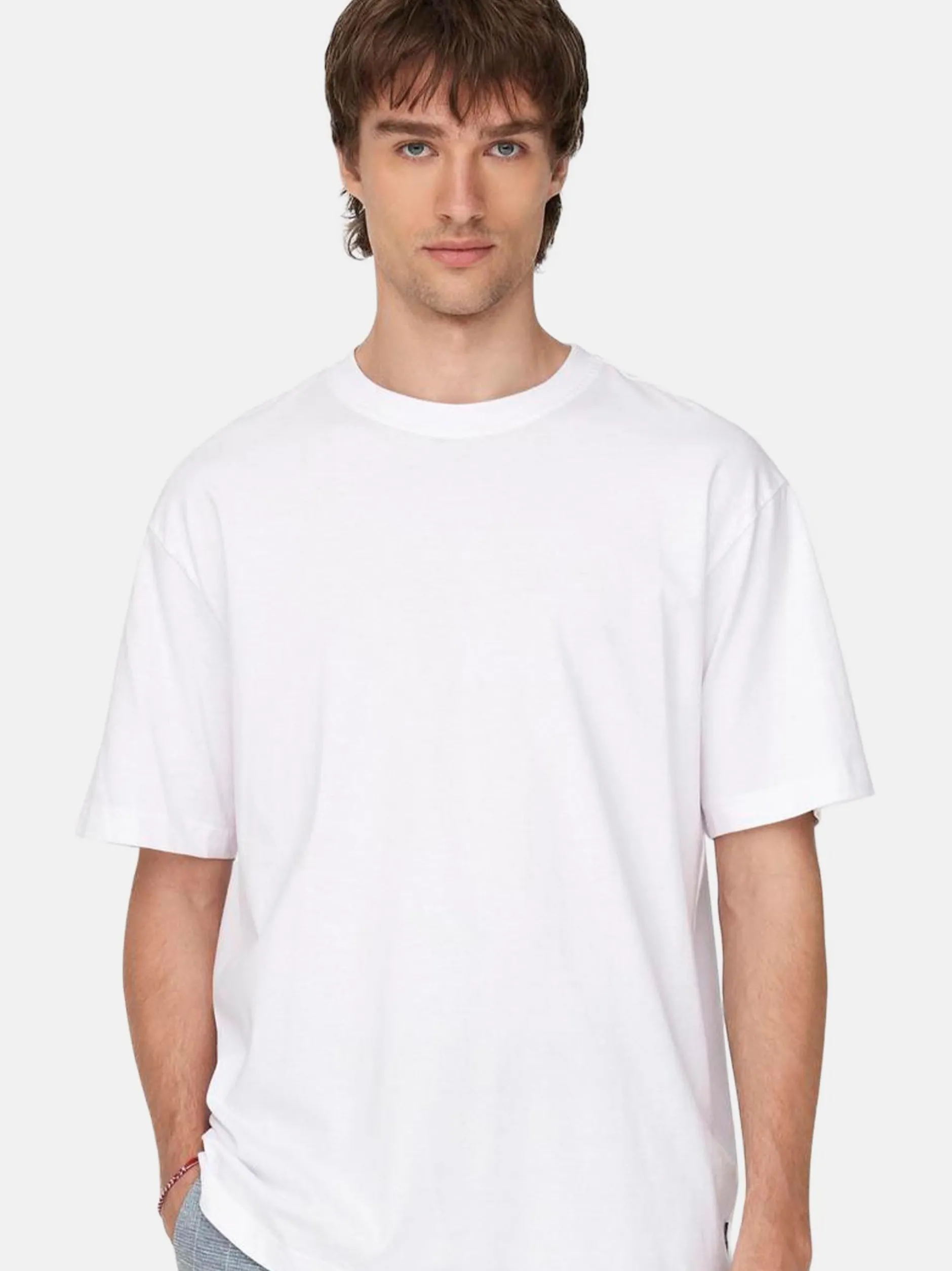 Only&Sons Herren T-Shirt - 2er Pack Onsfred in weiß