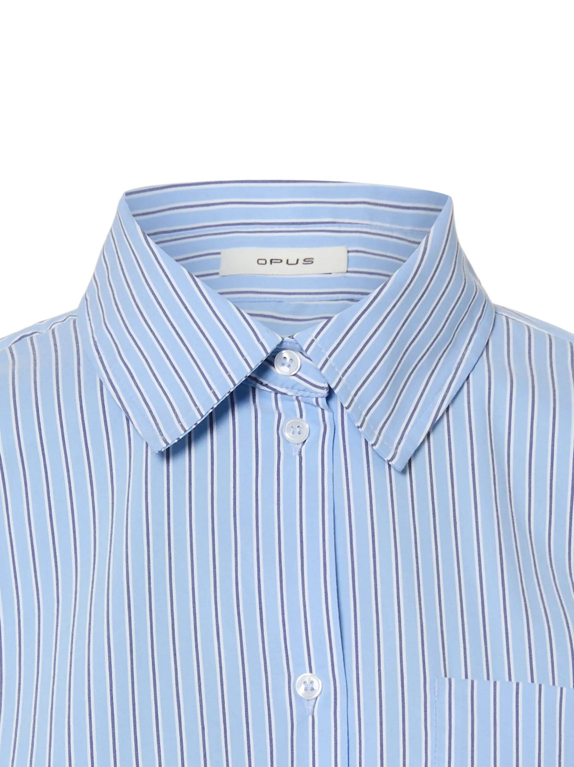 Opus Damen Bluse- Fresa in hellblau weiß