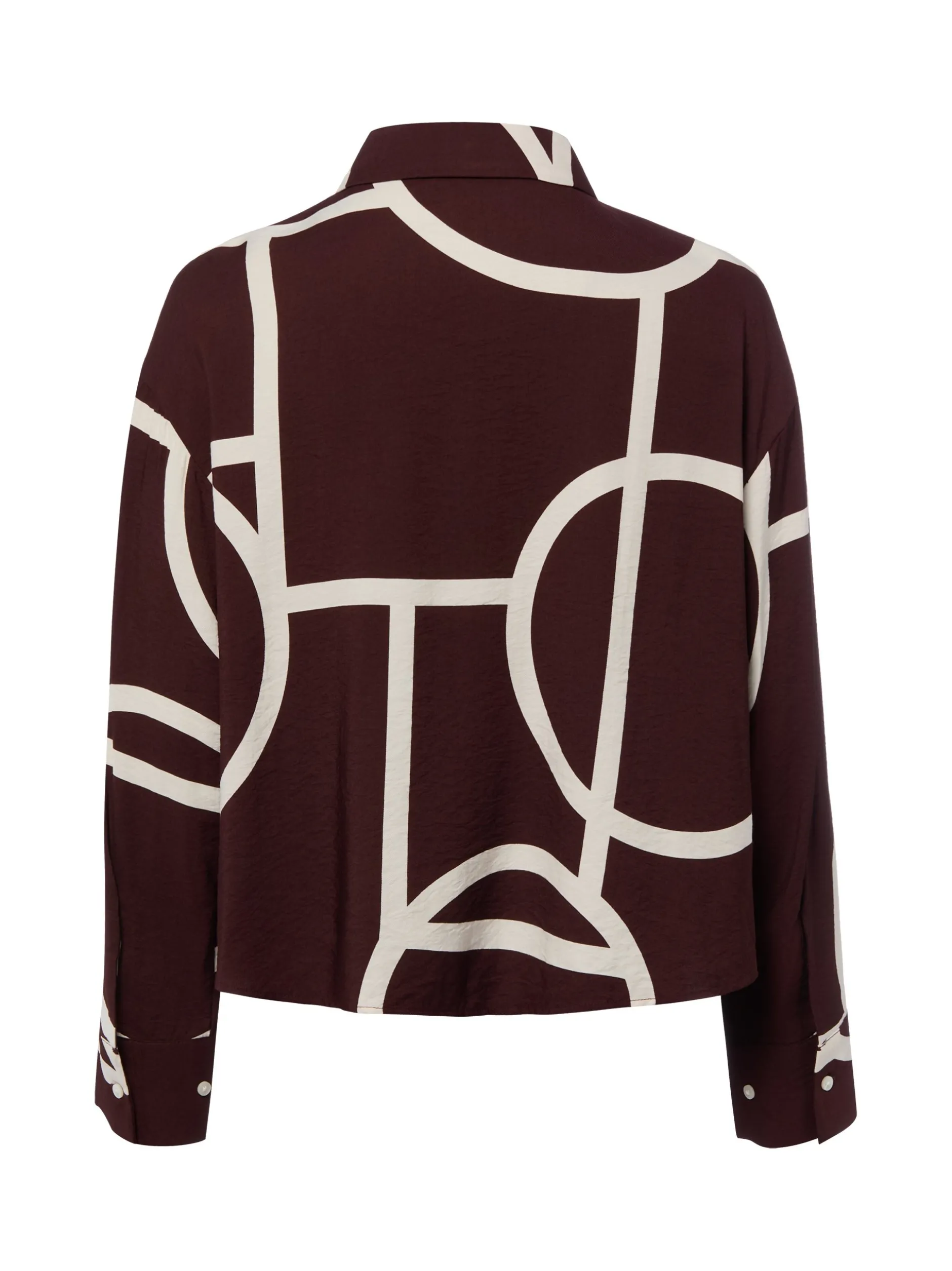 Opus Damen Hemdbluse - Fordoa atelier in aubergine ecru