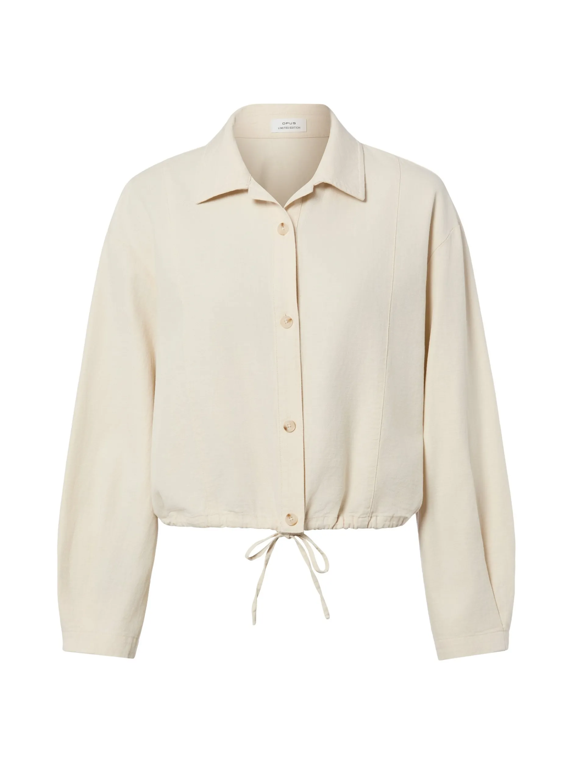 Opus Damen Hemdbluse mit Leinenanteil - Formente in beige