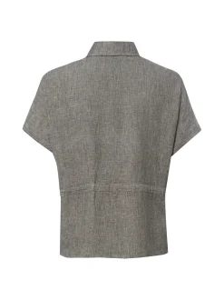 Opus Damen Leinenbluse - Faluri in grau