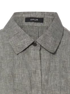 Opus Damen Leinenbluse - Faluri in grau