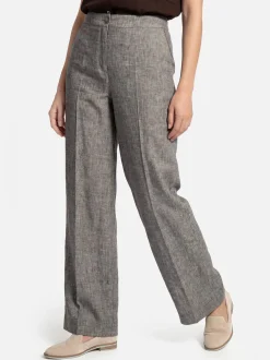 Opus Damen Leinenhose - Maikito Light in khaki ecru