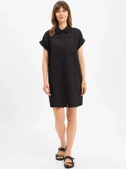 Opus Damen Leinenkleid - Welina in anthrazit